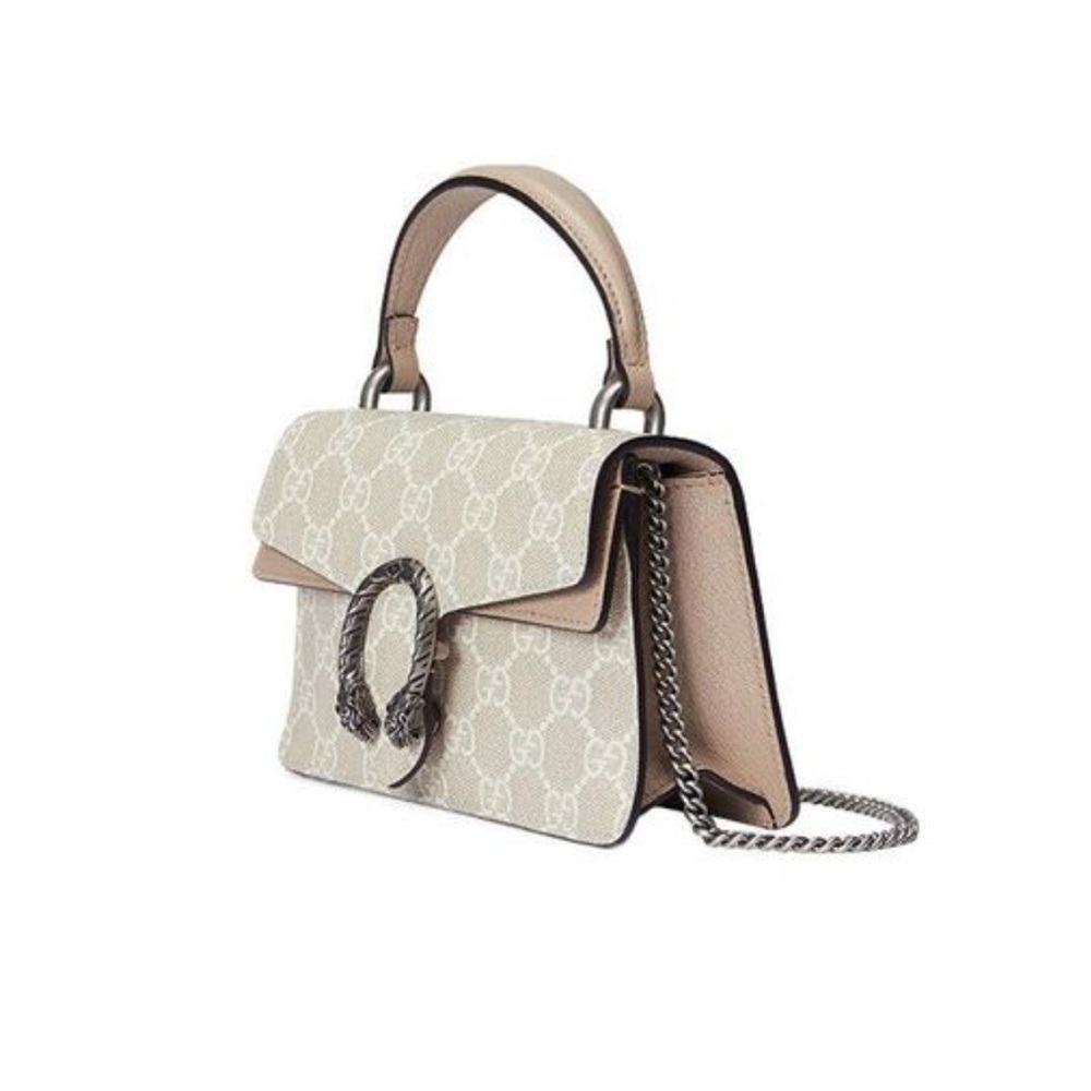 GUCCI
GG Supreme Monogram Mini Dionysus Top Handle Bag Beige